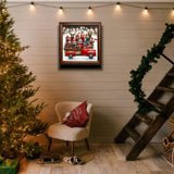 JYXSJYYD 5D DIY Christmas Diamond Art Kits for Adults,Truck Animals Diamond Paintings Kits for Beginners,Paint by Diamonds Dot Full Drill Gem Art Crafts,Home Wall Decoration 13.8x13.8 Inches. JYXSJYYD