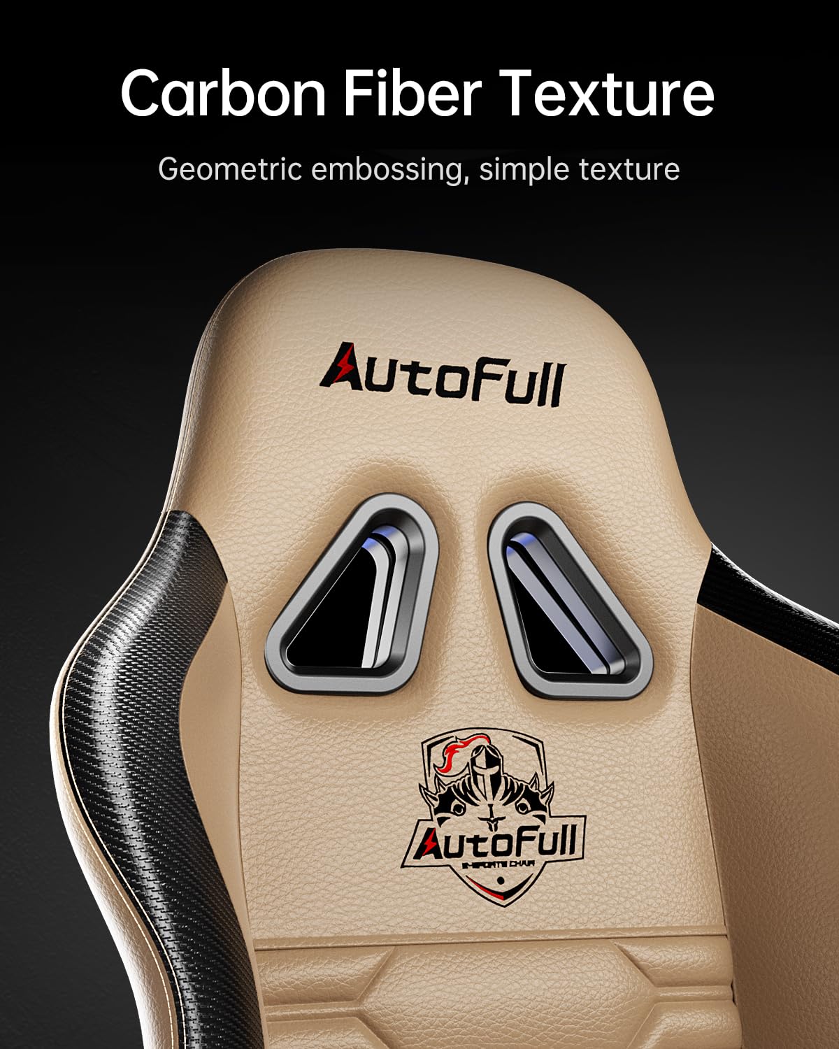 AutoFull Gaming Chair, Racing Style Gaming Chair with Ergonomic Lumbar Support,Adjustable High Back PU Leather PC Chair with Footrest,Brown AutoFull