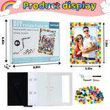 HAPMARS DIY Mosaic Photo Frame Craft Kits - Creative Arts & Crafts Mosaic Kits Summer Activities for Ages 6-12,Make Your Own Picture Frame Fun STEM Craft Birthday Easter Christmas Gifts for Boys Girls HAPMARS