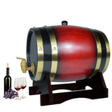 1.5L Whiskey Barrel Dispenser Oak Aging Barrels Home Whiskey Barrel Decanter for Wine, Spirits, Beer, and Liquor (Red Wine) Aimee_JL
