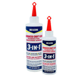 BEACON 3-in-1 Advanced Craft Glue - Fast-Drying, Crystal Clear Adhesive for Wood, Ceramics, Fabrics, and More, 4-Ounce Beacon