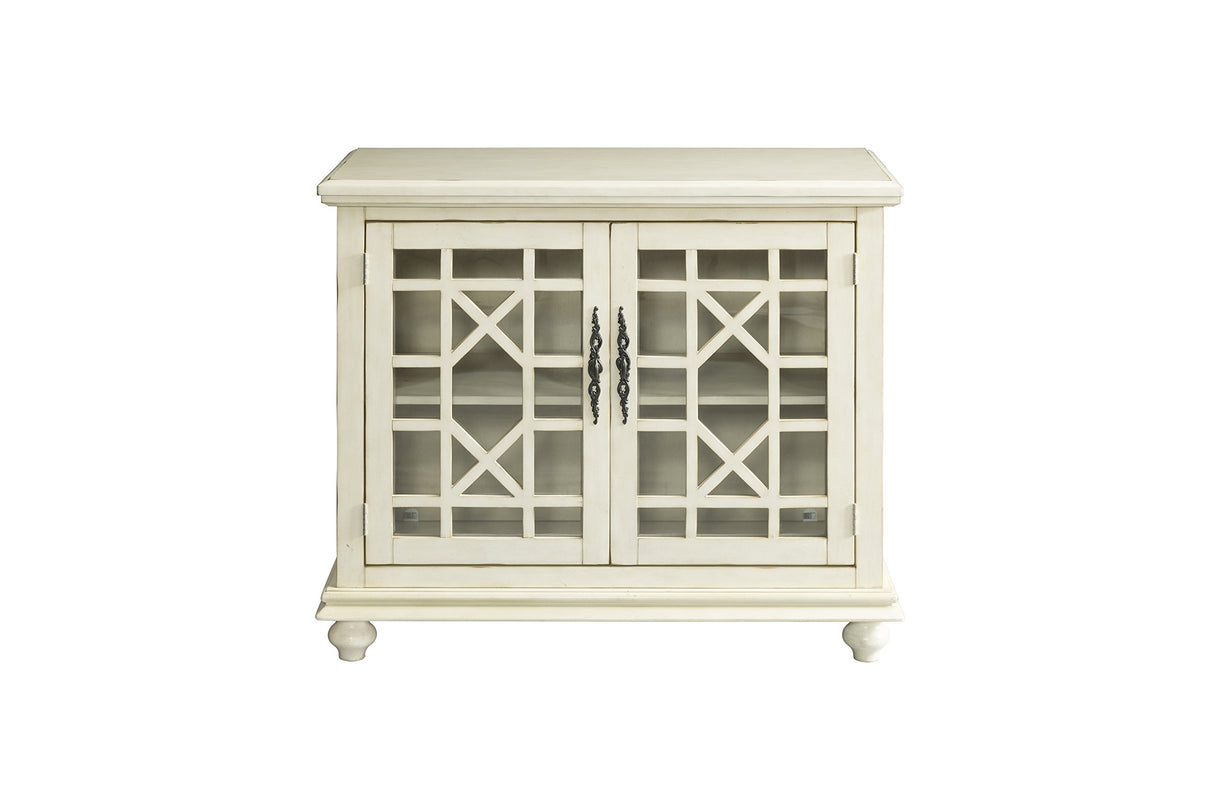Martin Svensson Home Small Spaces 2-Door Accent Cabinet - TV Stand, 38" W x 32" H, Antique White Martin Svensson Home