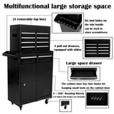 nifoti 5 Drawer Rolling Tool Chest,Tool Storage Cabinet & Tool Box Cart with Wheels, Big Tool Storage Removable Tool Box Combo,Tool Storage Box for Garage Warehouse Workshop,Tool Case nifoti