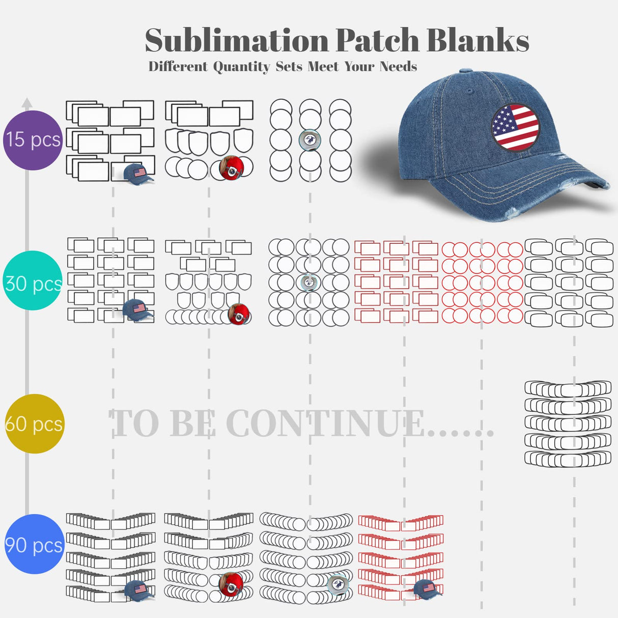15 PCs Sublimation Patches - Iron On Blank Patches for DIY Crafts Hats Caps Backpack Uniforms (Round / 15PCs) Gadjica