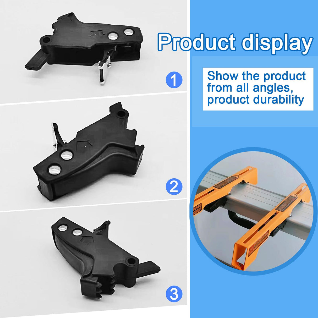 Gabasinover 2 PCS Clips with Miter Saw Mounting Brackets Compatible with Dewalt's DW7231 DE7023 DE7033 DE7025 DWX723 DW7231 DWX724 Mounting Bracket and Dewalt Heavy Duty Miter Saw Stand Gabasinover