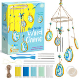 EDUMAN Make Your Own Clay Geodes Wind Chime for Home Garden Decoration, Arts and Crafts for Kids Ages 8-12, Wind Chime Craft Kit for Kids Learning & Educational Project Birthday Gifts for Boys & Girls EDUMAN