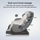 Real Relax 2025 Full Body Massage Chair of Dual-core S Track,Shiatsu Massage Recliner of Zero Gravity with APP and LCD Control,Lower Back and Calf Heating,Bluetooth,Home or Office Use,Brown Real Relax