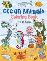 Ocean Animals Coloring Book: For Kids age 2-7 , 8.5 x 11 Inch (21.59 x 27.94 cm) (Educational Kids Coloring Books) WoodArtSupply