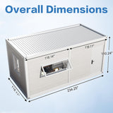 AMGUI Single Storey Tiny House: Modern Prefabricated Flat Pack House with Expandable Plastic Design, Portable Modular Home for Hotel, Office or Villa - Includes Bathroom and On-site Installation AMGUI