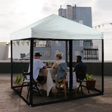 Mosquito Net with Zipper for Outdoor Camping Mosquito Net DIY Canopy Screen Wall Outdoor Mosquito Net for 10 x 10 Patio Gazebo and Tent Tappio