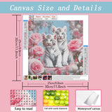 AMORARS 5D Diamond Painting Kit for Adults, Tiger Diamond Art Beginners - Full Diamond Dot Gem Art Flower, Suitable Gifts, and Home Decoration Crafts, 12x12Inch AMORARS