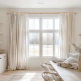 Zeerobee Wood Curtain Rods for Windows 48 to 84, 1 Inch Heavy Duty Drapery Rods with Imitation Wood Grain Leaf Pattern Finials, Indoor/Outdoor Modern Curtain Pole, 32"-86", Brown zeerobee