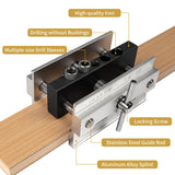 Donext Self Centering Doweling Jig, Adjustable Width Dowel Jig for Straight Holes, Biscuit Joiner Set With 6 Drill Guide Bushings, Woodworking Drilling Guide Power Tool Accessory Jigs Donext