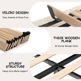 GLOLLOSPARK King Size Boucle Bed Frame, Cloud Upholstered Platform Bed with Height Adjustable Headboard & Soft Rounded Corners, No Box Spring Needed, Noise Free, Easy Assembly, Beige GLOLLOSPARK