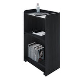 Podium Stand Portable,Church Pulpit Podium with Wheels,Lectern for Classrooms,Podium Stand Hostess Stand Reception Desk with Storage Shelves,Black YUUAU