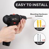 MOCAS Hidden Gun Storage, Hidden Wall Gun Safe Pistol Rack Shelf with 3 Hooks for Secret Decor Concealment Furniture, Art Storage Cabinet Wooden Storage Shelves Indoor Picture Frame(Black) MOCAS