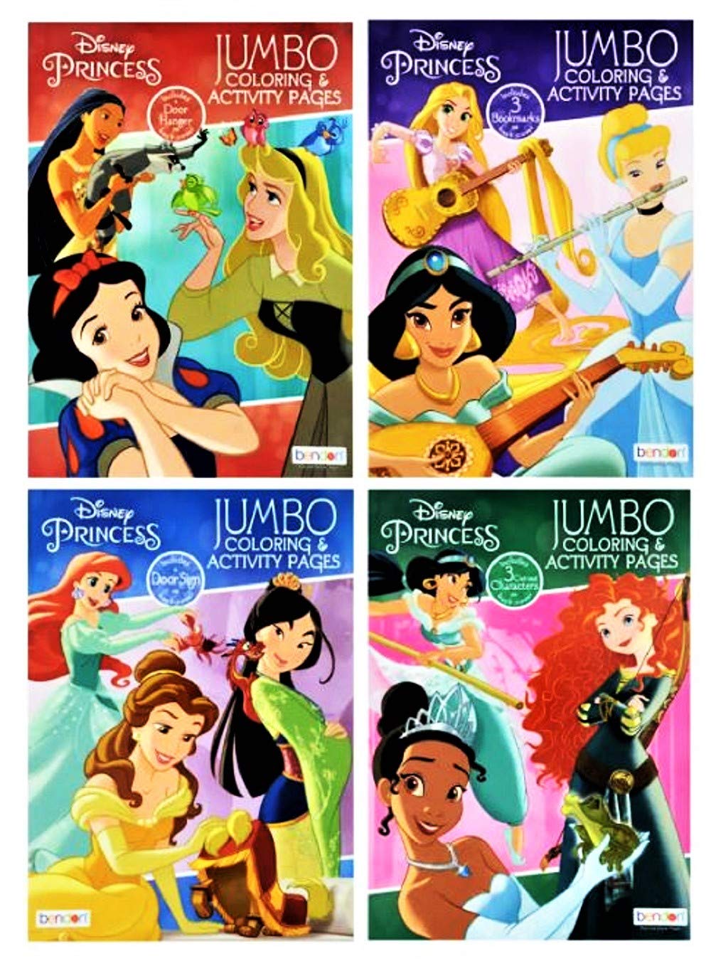 Disney Princess Jumbo Coloring & Activity Books, 4-ct Set BNDN