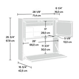 Sauder Harvey Park Wall Desk, Grand Walnut Finish Sauder