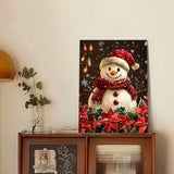 Reivworl Christmas Paint by Numbers Kit for Adults Beginners, Snowman Paint by Numbers, Adult Paint by Number Kits for Gifts and Home Wall Decor 16x20 Inch Reivworl