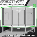 Gardenature 12FT Trampoline Tent for Kids(Tent Only),Fit for 8 Straight Poles Round Trampoline,Trampolien Shade Cover with LED Light,Outdoor Trampolien Accessories Canopy,Anti-Tear,Camping,Gray Gardenature