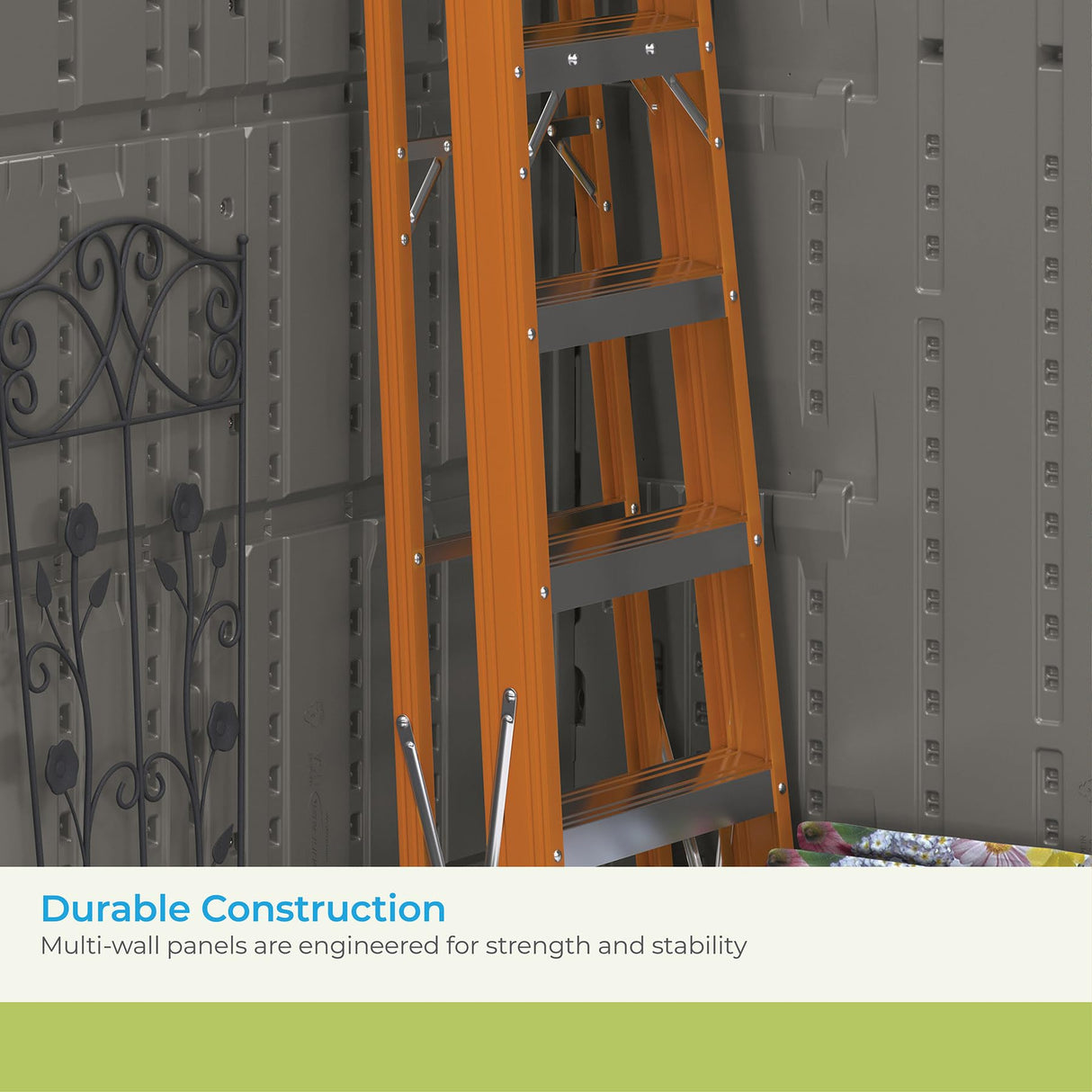 Suncast 54 cu. ft Resin Vertical Lockable Storage Shed, Stoney, BMS5700SB Suncast