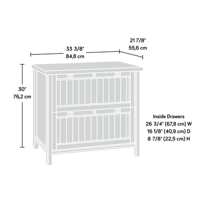 Sauder Costa Lateral File, Coffee Oak finish - WoodArtSupply