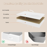 ADORNEVE TV Stand for 65 Inch TV, 63" W TV Console Table with LED Lights & Charging Station, Long Dresser with 11 PU Drawers, Large Entertainment Center with Shelves for Bedroom,White ADORNEVE