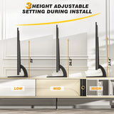 5Rcom TV Stand Mount, Universal TV Stand Tabletop for 22 to 65 inch Plasma LCD LED Flat Screen TVs, TV Legs, Holds up to 88lbs, Max VESA 800 x 500mm, Height Adjustable TV Base 5Rcom