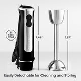 Zulay Immersion Blender Handheld - 800 Watt Hand Blender With High-Power Turbo Mode - Durable Stick Blender With Ultra-Sharp Stainless Steel Blades For Effortless Blending - Black Zulay Kitchen