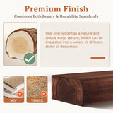 Weyderk Fireplace Mantel, 72 in Handcrafted Mantel Shelf for Over Fireplace, Wood Mantel with Invisible Heavy Duty Metal Bracket, Wood Floating Shelves, Brown Weyderk