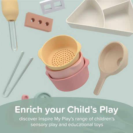 Inspire My Play - 4 x Mini Silicone Scoops - Perfect for Sensory PlayTray - Sensory Bin Accessories - Special Education Classroom Supplies - Montessori Education Toys - Multi-Purpose Shovel Inspire My Play