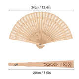 GNIEMCKIN 50 PCS Wooden Hand Fans, 8 Inch Foldable Wedding Hand Fans with Personalized Engraving, Perfect for Birthdays, Home Decor, Wedding and GNIEMCKIN