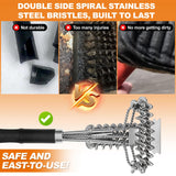 18" Bristle Free Grill Brush Barbecue Triple Scrubbers Cleaning Brush for Gas or Charcoal Grills,Compatible with Stainless Steel/Cast Iron/Porcelain Grill Grates BLACKSMITH FAMILY