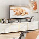 aboxoo 47" Large TV Riser for 32-60 inch TV, TV Riser Stand Shelf with Steel Legs,Tabletop TV Stand Riser for Home Office,Computer Monitor Stand Desktop Storage Stand (Rustic Brown & Black) aboxoo