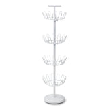 Honey-Can-Do SHO-01197 Shoe Tree with Spinning Handle, White, 4-Tier, 30 lbs Honey-Can-Do