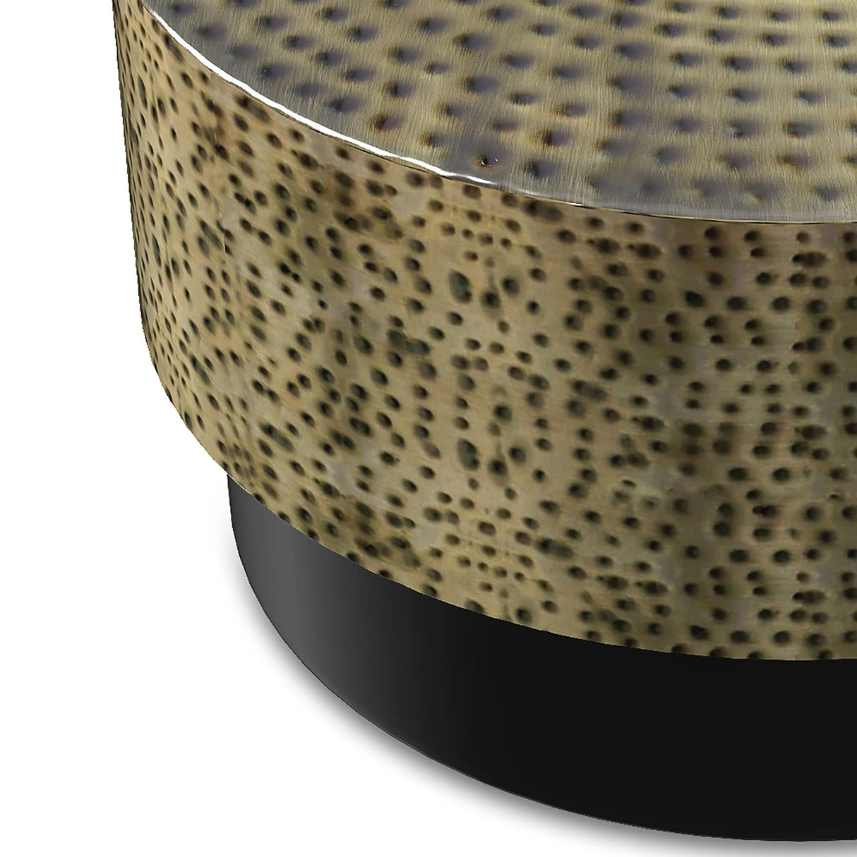 SIMPLIHOME Montrose Modern Industrial 30 Inch Wide Metal Coffee Table in Antique Gold/Black, Fully Assembled, for The Living Room and Family Room SIMPLIHOME