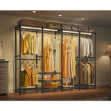 VIPEK V40L Clothes Rack with Dimmable LED Lights, 3000K Warm White, Heavy Duty Clothing Rack for Hanging Clothes Portable Closet Wardrobe Freestanding Closet Rack for Bedroom, Max Load 890lbs, Black VIPEK