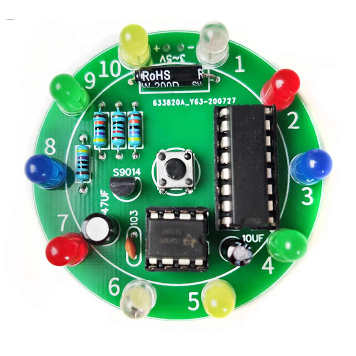 HPYNPES DIY Practical Soldering Practice Kit Practice Learning Electronics Training Board HPYNPES
