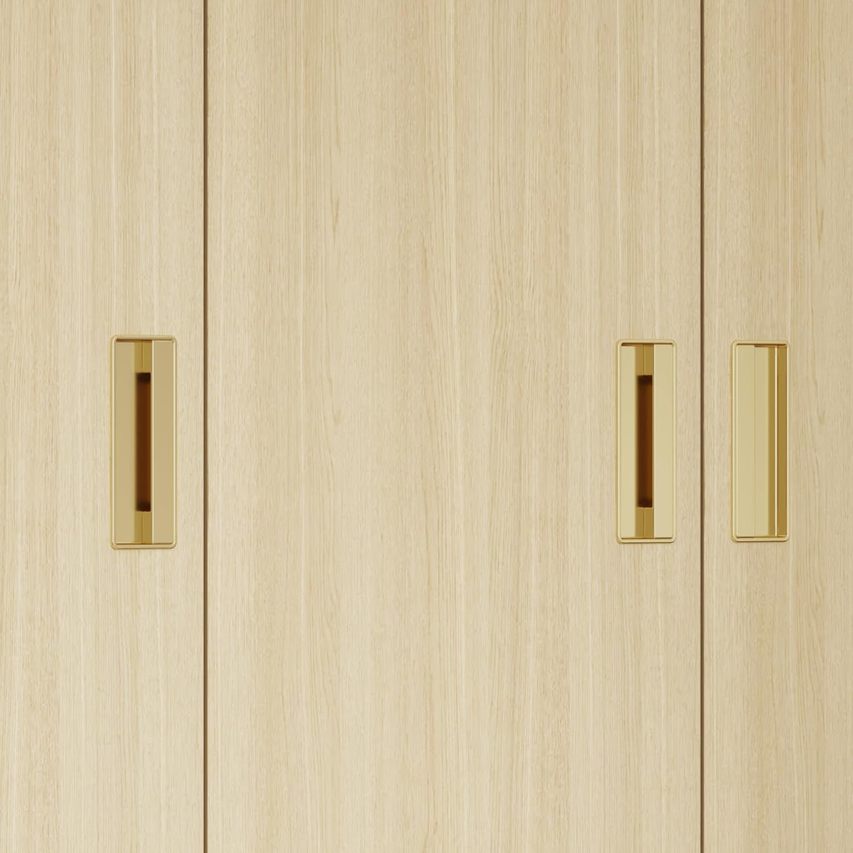 Hitow Armoire Wardrobe Closet with Hanging Rod, 2 Drawers & Shelves, 8-Door Wood Grain Wardrobe Closet with Top Cabinets, Free Standing Clothes Organizer Cabinet for Bedroom, Light Brown Hitow