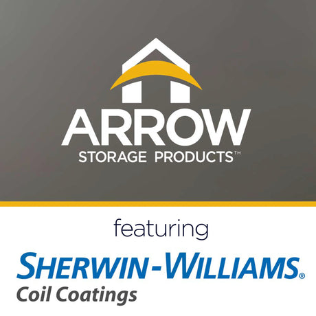 Arrow Carports Galvanized Steel Carport, with 1-Sided Enclosure, Compact Car Metal Carport Kit, 20' x 24' x 7', Charcoal Arrow