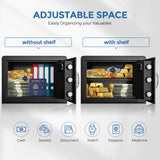 WASJOYE Security Home Safe Box - 1.0 Cu Ft Cabinet Safe Box with Digital Keypad Safety Key Lock, Fireproof Safe Box for Home Business Office Hotel Money Document Jewellery Passport Gun Storage WASJOYE