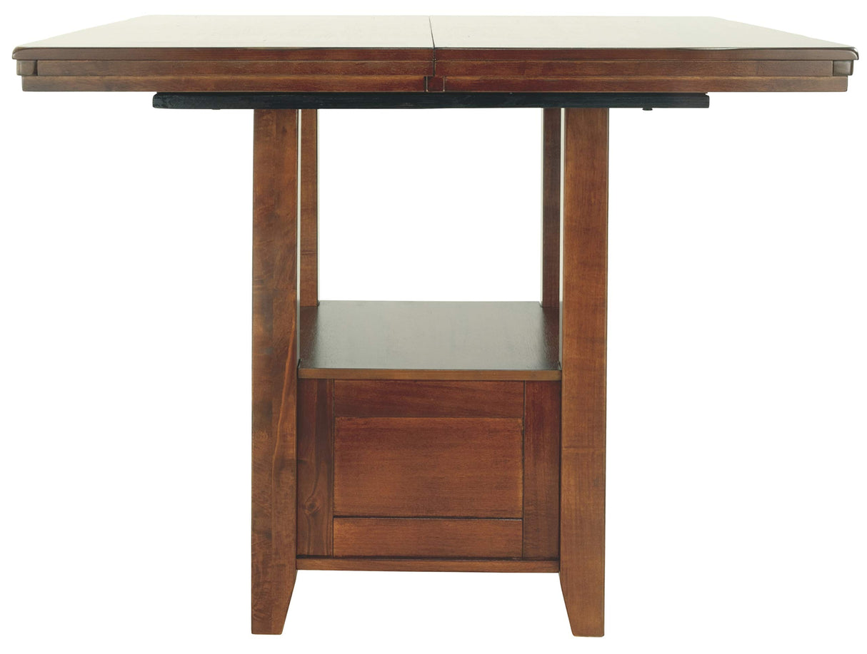 Signature Design by Ashley Ralene Traditional 36" Counter Height Dining Room Extension Table, Medium Brown Signature Design by Ashley
