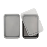 GoodCook Set of 2 Nonstick Steel 13" x 9" Cake Baking Pans with Covers, Gray GoodCook