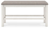 Signature Design by Ashley Robbinsdale 49" Counter Height Dining Bench, Antique White Signature Design by Ashley