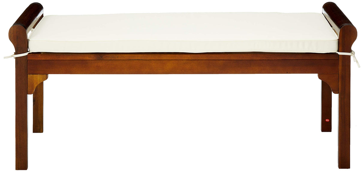 Christopher Knight Home Nelson Wood Bench with Cushion, Rich Mahogany Christopher Knight Home