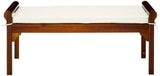 Christopher Knight Home Nelson Wood Bench with Cushion, Rich Mahogany Christopher Knight Home