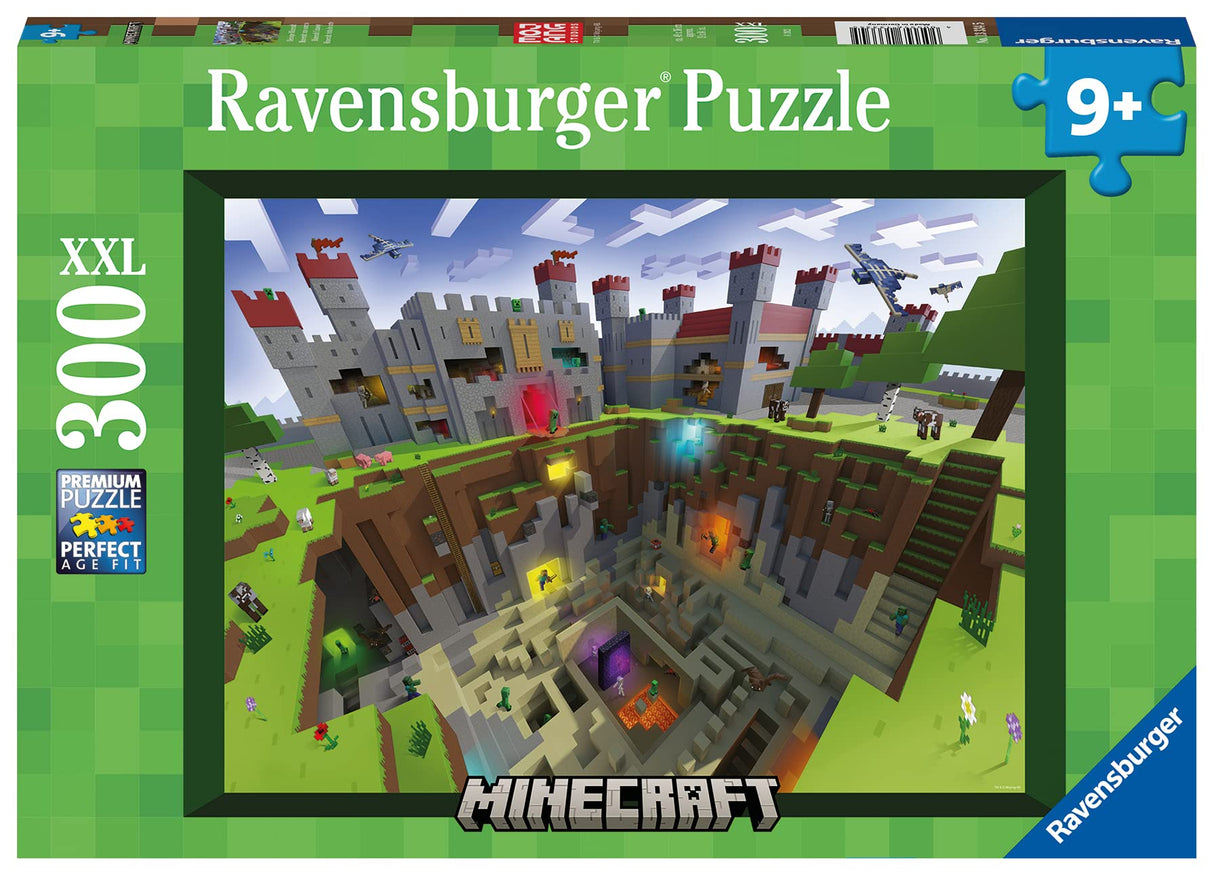 Ravensburger Minecraft: Cutaway Jigsaw Puzzle - 300 Durable XXL Pieces for Kids | Unique Minecraft Exploration | Ideal for Ages 8-10 | Educational and Fun | FSC Certified Ravensburger