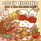 Cozy Nooks: A Soothing Coloring Book for Adults and Teens Featuring Warm Nooks for Relaxation and Stress Relief WoodArtSupply