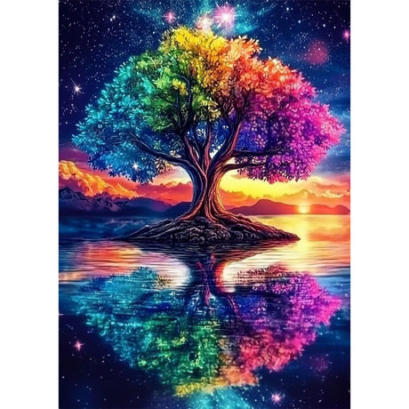 Lxmsja Tree of Life Diamond Art Kits for Adults, Tree DIY Full Drill Diamond Painting Kits for Beginners, 5D Gem Art Crafts for Adults, Home Wall Decor 12x16 inch Lxmsja