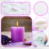Zonon 1120 Pieces 20 Sheets Candle Making Wick Stickers Double-Sided Heat Resistance Hot Wax Wick Stickers for Candle Making(15 mm,White) Zonon